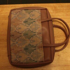 Mauve Taperstry and Leather Bible cover/carrier